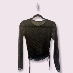 Sheer Black Long Sleeve Top